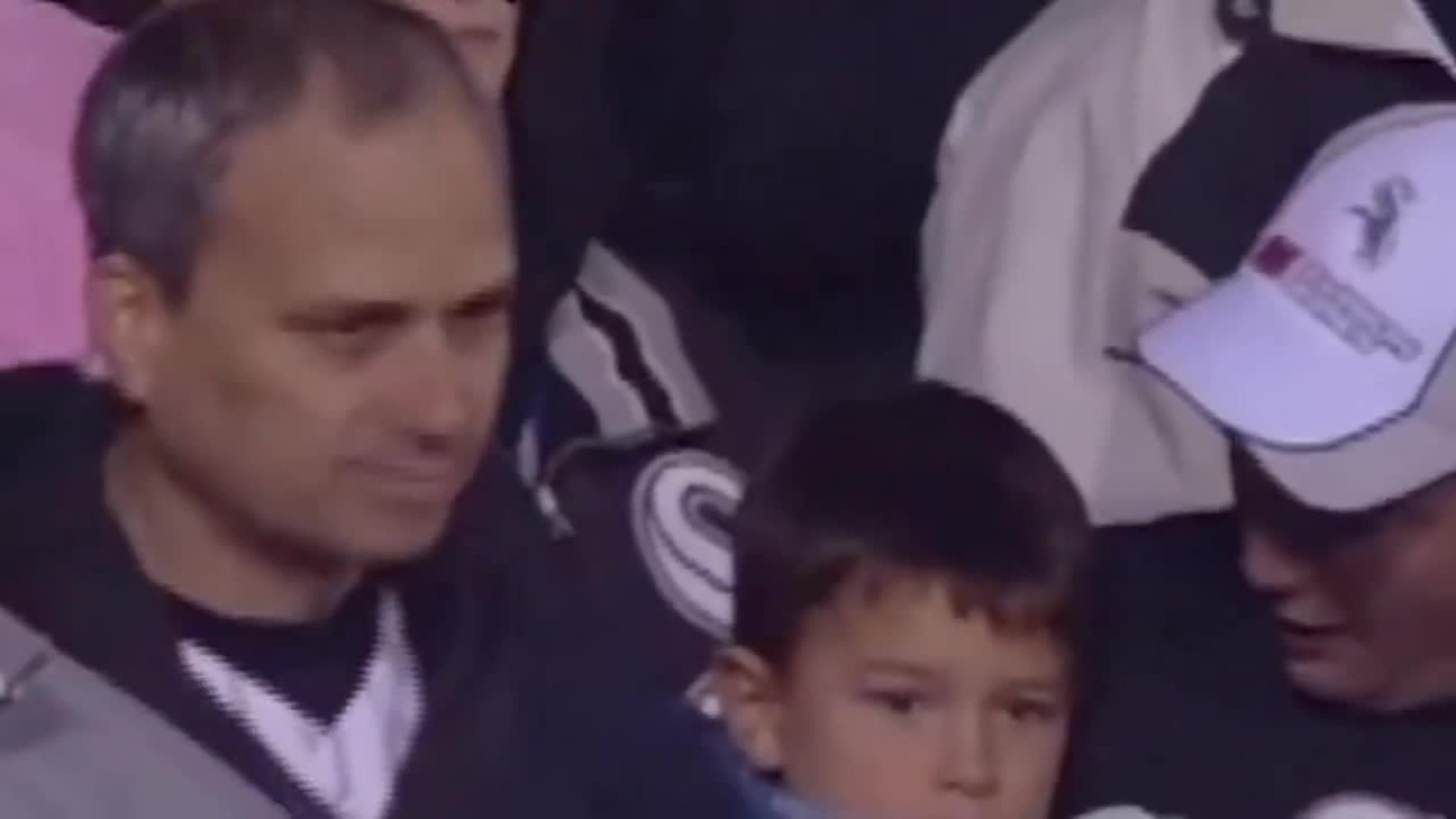 Pope Leo XIV (then Robert Prevost), left, at 2005 Game I World Series